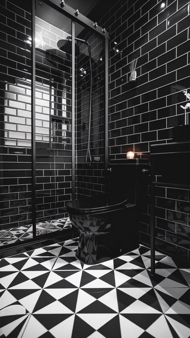 Black and white modern bathroom - cordoba decor