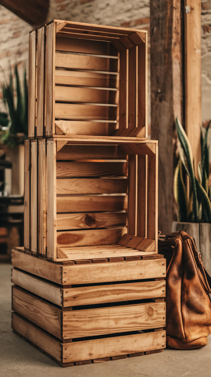 some wooden crates - cordoba decor