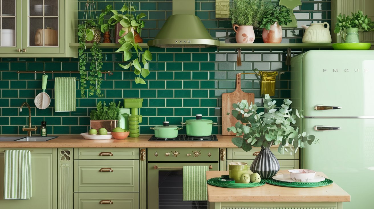 Green kitchen decoration - cordoba decor